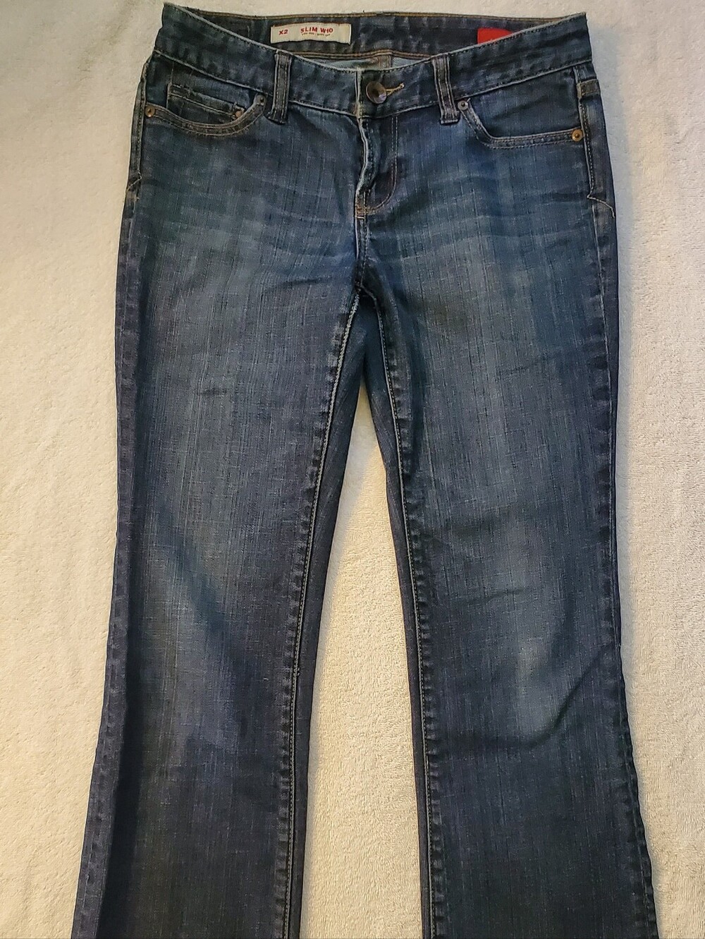 X2 Women's Boot Cut Jeans in Medium Dark Blue Wash